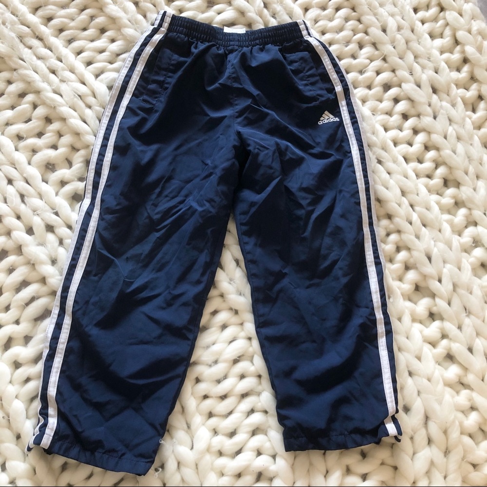 Boys adidas wind breaker blue pants 5t